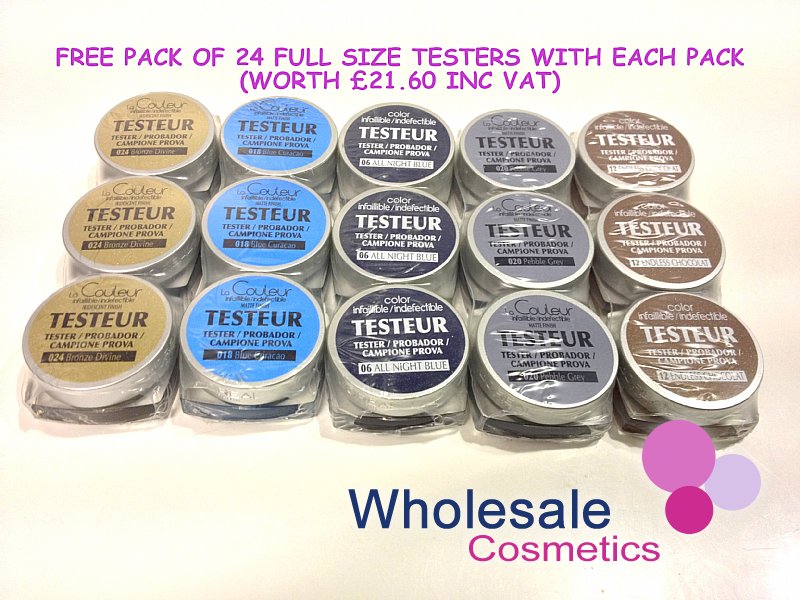 32 x L'Oreal Color Infallible Eyes 24Hr Powder Eyeshadow - ASSORTED +24 FREE Testers
